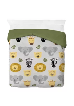 Saturday Park Safari Friends 100% Organic Cotton Duvet Cover & Sham Set -Perry Elli Shop Belk 1007