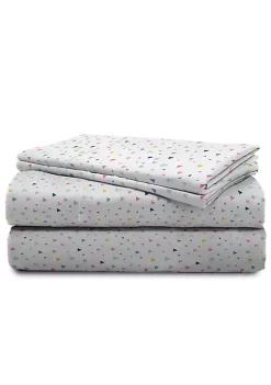 Saturday Park Multicolor Triangles 100% Organic Cotton Twin Sheet Set -Perry Elli Shop Belk 1019