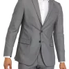 Perry Ellis® Light Grey Bi-Stretch Ottoman Slim Fit Notch Coat -Perry Elli Shop Belk 103