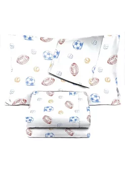 Saturday Park Vintage Sports 100% Organic Cotton Twin Sheet Set -Perry Elli Shop Belk 1037