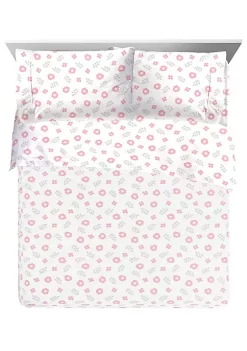 Saturday Park Cutout Floral 100% Organic Cotton Twin Sheet Set -Perry Elli Shop Belk 1056