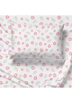 Saturday Park Cutout Floral 100% Organic Cotton Twin Sheet Set -Perry Elli Shop Belk 1057