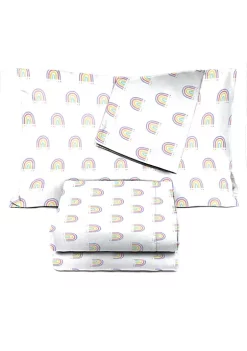 Saturday Park Doodle Rainbow 100% Organic Cotton Twin Sheet Set -Perry Elli Shop Belk 1060