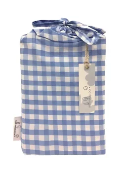 Saturday Park Light Blue Gingham 100% Organic Cotton Pillowcase -Perry Elli Shop Belk 1135