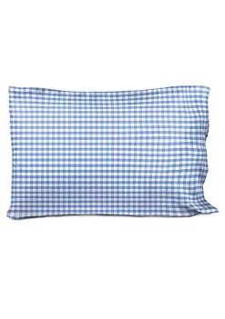 Saturday Park Light Blue Gingham 100% Organic Cotton Pillowcase -Perry Elli Shop Belk 1136