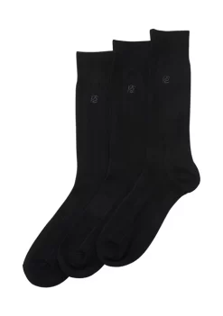Perry Ellis® Solid 3-Pack of Crew Socks