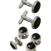 Perry Ellis® Black Formal Cuff Link Studs Set -Perry Elli Shop Belk 163
