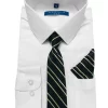 Perry Ellis® Portfolio Boys 4-20 Solid White Dress Shirt with Textured Tan Tie -Perry Elli Shop Belk 198