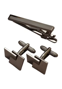 Perry Ellis® Small Grid Tie Bar and Cuff Link Set -Perry Elli Shop Belk 225