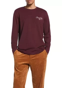 Perry Ellis® Men's Solid Logo Long Sleeve T-Shirt -Perry Elli Shop Belk 256