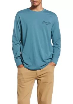 Perry Ellis® Men's Solid Logo Long Sleeve T-Shirt -Perry Elli Shop Belk 258