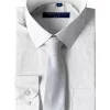 Perry Ellis® Portfolio Boys 4-20 Solid White Dress Shirt with White Tie