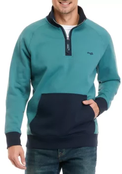 Perry Ellis® Men's Quarter Zip Color Block Sweatshirt -Perry Elli Shop Belk 296