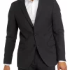 Perry Ellis Men's Charcoal Micro Box Slim Fit Notch Coat -Perry Elli Shop Belk 306