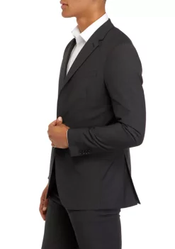 Perry Ellis Men's Charcoal Micro Box Slim Fit Notch Coat -Perry Elli Shop Belk 308