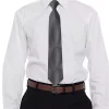Perry Ellis® Portfolio Boys 4-20 Solid White Dress Shirt with Light Gray Tie -Perry Elli Shop Belk 310