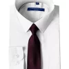 Perry Ellis® Portfolio Boys 4-20 Solid White Dress Shirt with Burgundy Tie -Perry Elli Shop Belk 359