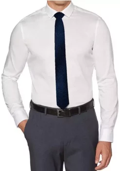 Perry Ellis® Portfolio Boys 4-20 Solid White Dress Shirt with Indigo Tie -Perry Elli Shop Belk 384