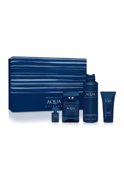 Perry Ellis® Men's 4-Piece Aqua Extreme Eau de Toilette Gift Set - $107 Value!