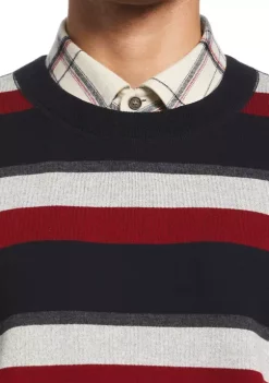 Perry Ellis® Men's Striped Crew Neck Sweater -Perry Elli Shop Belk 424