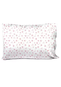 Saturday Park Pink Stars 100% Organic Cotton Pillowcase