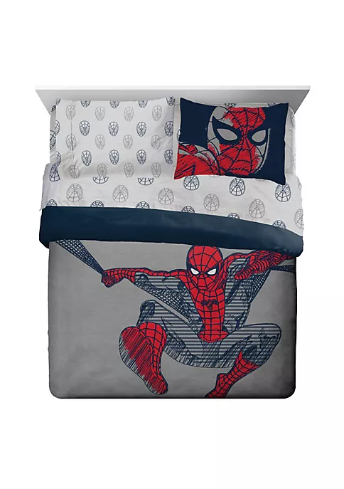 Saturday Park Marvel Spiderman Web Stripe 100% Organic Cotton Bed Set 7 Saturday Park Marvel Spiderman Web Stripe 100% Organic Cotton Bed Set - Image 5