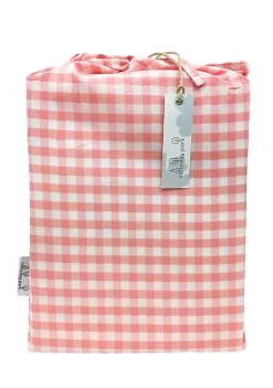 Saturday Park Pink Gingham 100% Organic Cotton Full Sheet Set -Perry Elli Shop Belk 544