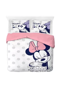 Saturday Park Disney Minnie Mouse Dreaming of Dots 100% Organic Cotton Duvet Cover & Sham Set -Perry Elli Shop Belk 566