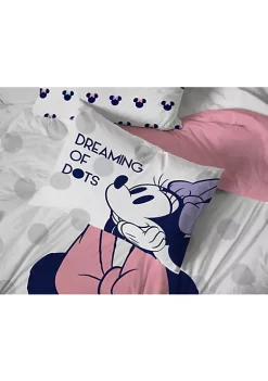 Saturday Park Disney Minnie Mouse Dreaming of Dots 100% Organic Cotton Duvet Cover & Sham Set -Perry Elli Shop Belk 569