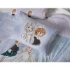 Saturday Park Disney Frozen Watercolor 100% Organic Cotton Duvet Cover & Sham Set