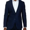 Perry Ellis Men's Navy Pin Dot Slim Fit Peak Blazer -Perry Elli Shop Belk 59