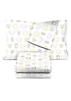 Saturday Park Safari Friends 100% Organic Cotton Queen Sheet Set -Perry Elli Shop Belk 591