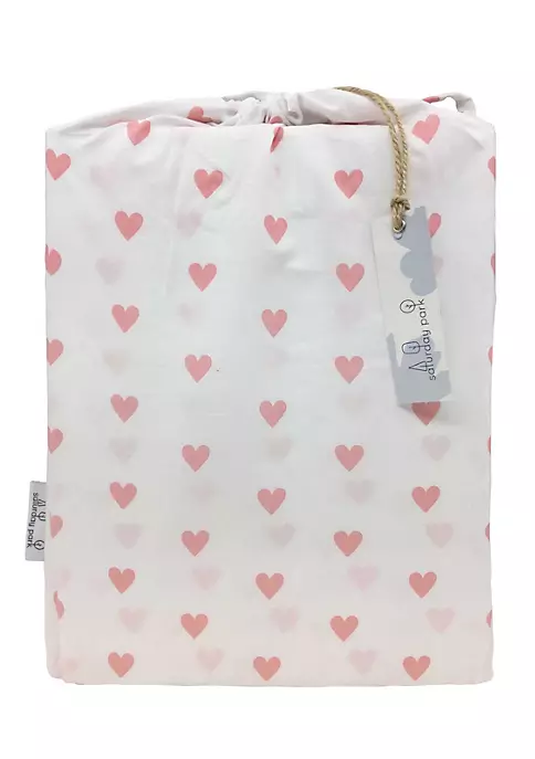 Saturday Park Pink Hearts 100% Organic Cotton Twin Sheet Set 5 Saturday Park Pink Hearts 100% Organic Cotton Twin Sheet Set - Image 3