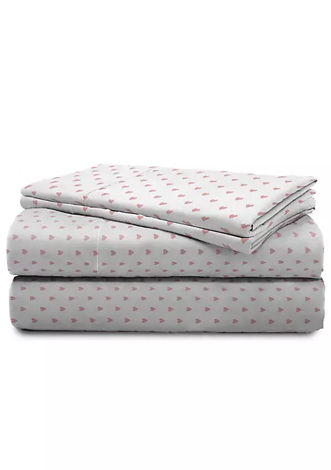 Saturday Park Pink Hearts 100% Organic Cotton Twin Sheet Set 6 Saturday Park Pink Hearts 100% Organic Cotton Twin Sheet Set - Image 4