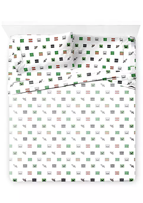 Saturday Park Minecraft Iconic 100% Organic Cotton Bed Set 4 Saturday Park Minecraft Iconic 100% Organic Cotton Bed Set - Image 2