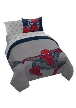 Saturday Park Marvel Spiderman Web Stripe 100% Organic Cotton Bed Set -Perry Elli Shop Belk 627