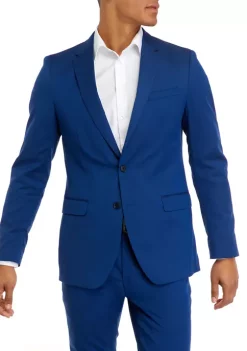 Perry Ellis® Men's Bright Blue Stretch Twill Slim Fit Jacket