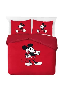 Saturday Park Disney Mickey Mouse Classic 100% Organic Cotton Duvet Cover & Sham Set -Perry Elli Shop Belk 669