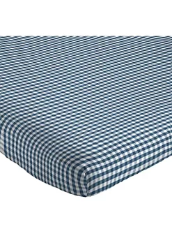 Saturday Park Dark Blue Gingham 100% Organic Cotton Full Sheet Set -Perry Elli Shop Belk 681