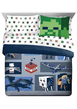 Saturday Park Minecraft Emblematic 100% Organic Cotton Bed Set -Perry Elli Shop Belk 756