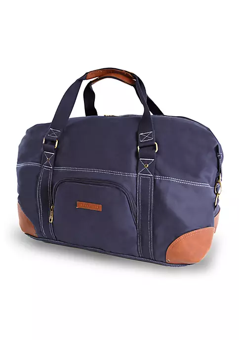 Perry Ellis® Carry-On Weekender Canvas Duffel Bag 5 Perry Ellis® Carry-On Weekender Canvas Duffel Bag - Image 4