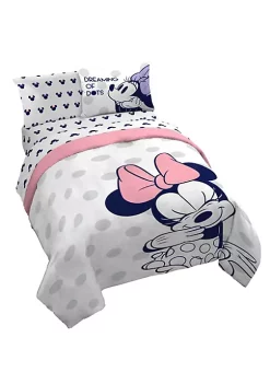 Saturday Park Disney Minnie Mouse Dreaming of Dots 100% Organic Cotton Bed Set -Perry Elli Shop Belk 786