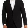Perry Ellis Men's Black Bi-Stretch Ottoman Slim Fit Jacket -Perry Elli Shop Belk 81