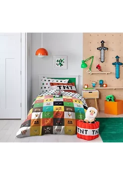 Saturday Park Minecraft Iconic 100% Organic Cotton Bed Set -Perry Elli Shop Belk 823