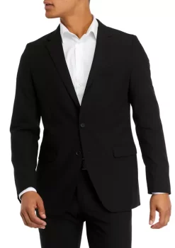 Perry Ellis Men's Black Bi-Stretch Ottoman Slim Fit Jacket -Perry Elli Shop Belk 84