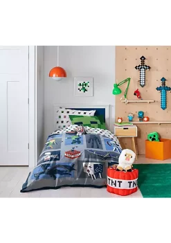 Saturday Park Minecraft Emblematic 100% Organic Cotton Bed Set -Perry Elli Shop Belk 853