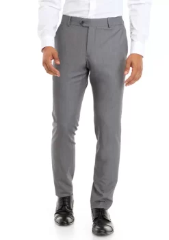Perry Ellis® Light Grey Bi-Stretch Ottoman Notch Pants