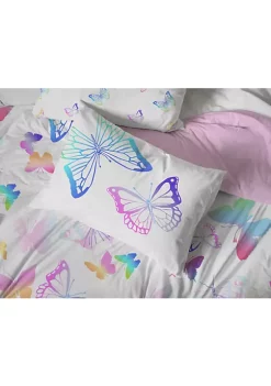 Saturday Park Ombre Butterflies 100% Organic Cotton Bed Set -Perry Elli Shop Belk 906