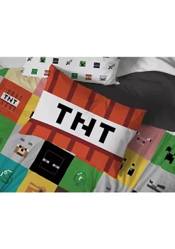 Saturday Park Minecraft Iconic 100% Organic Cotton Duvet Cover & Sham Set -Perry Elli Shop Belk 937