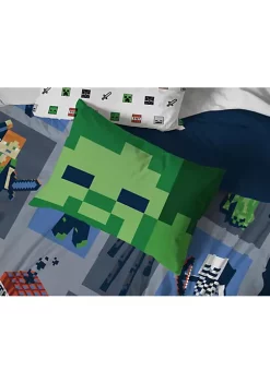 Saturday Park Minecraft Emblematic 100% Organic Cotton Duvet Cover & Sham Set -Perry Elli Shop Belk 955